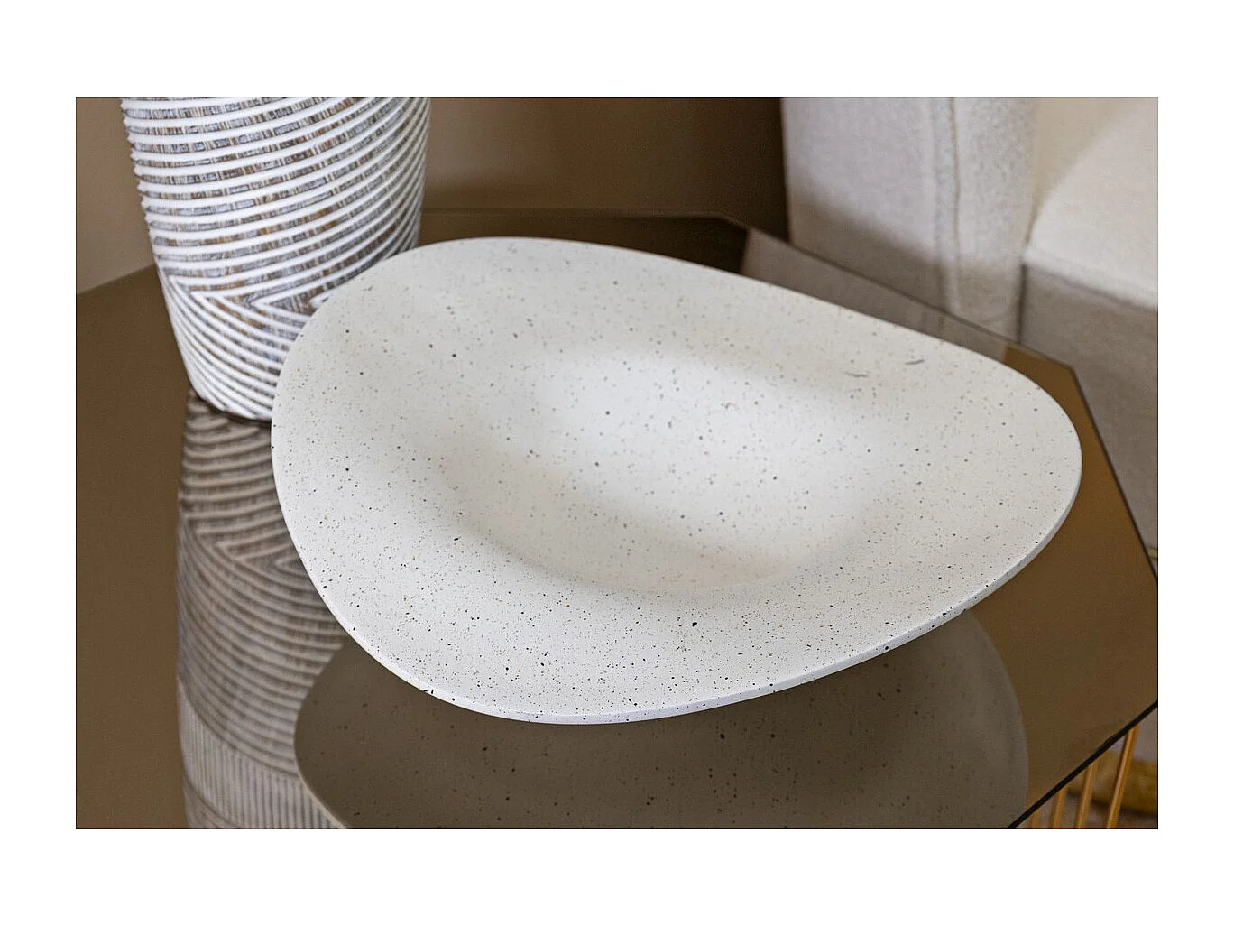 Plateau MF859, Beige, 41x12x41 cm, Seven Design