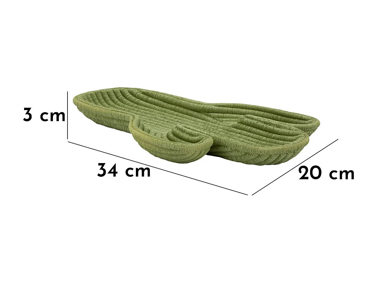 Plateau Cactus, Vert, 34x3x20 cm, Epikasa