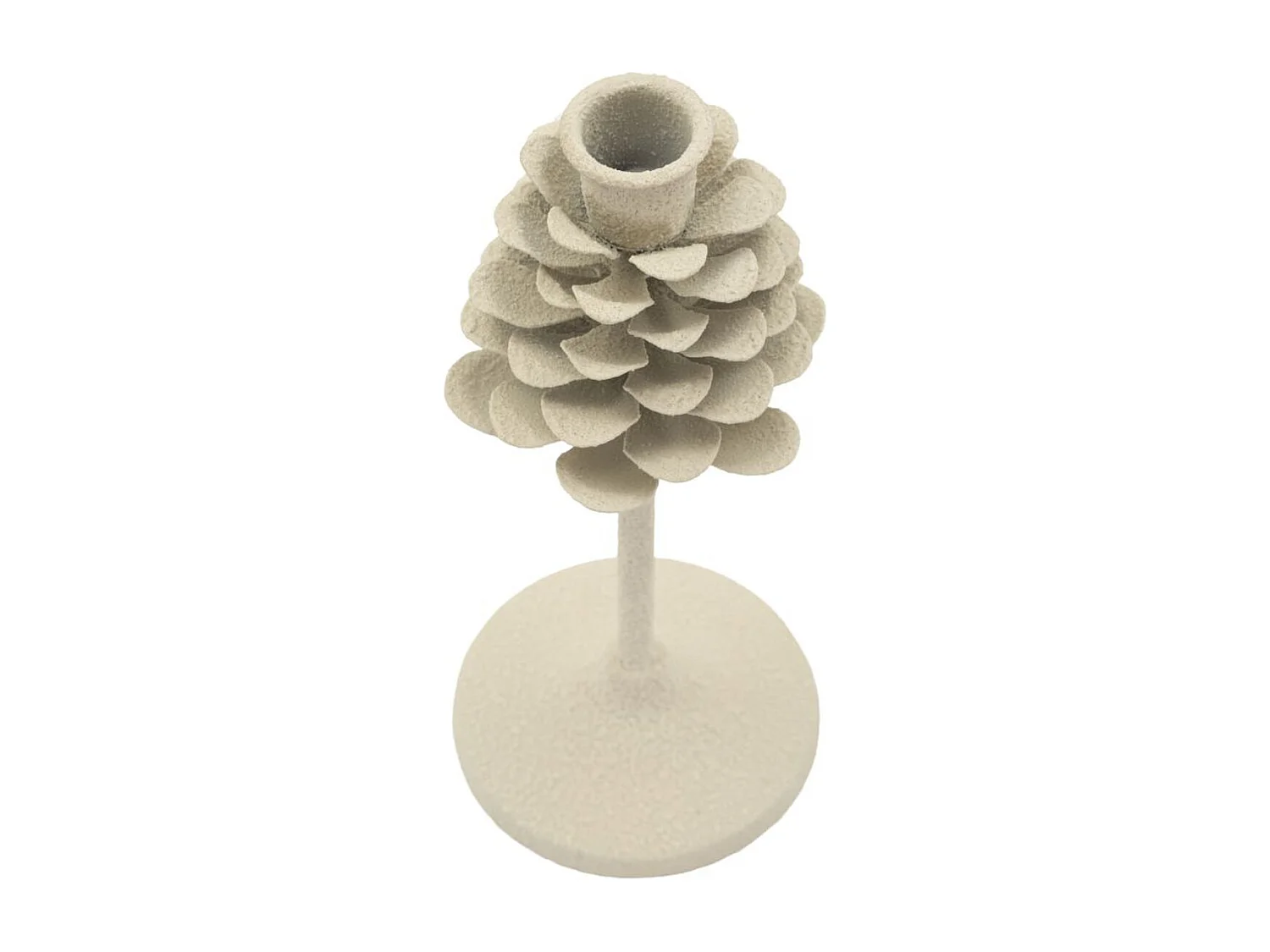 Bougeoir MF745, Beige, 9,5x9,5x22,5 cm, Seven Design