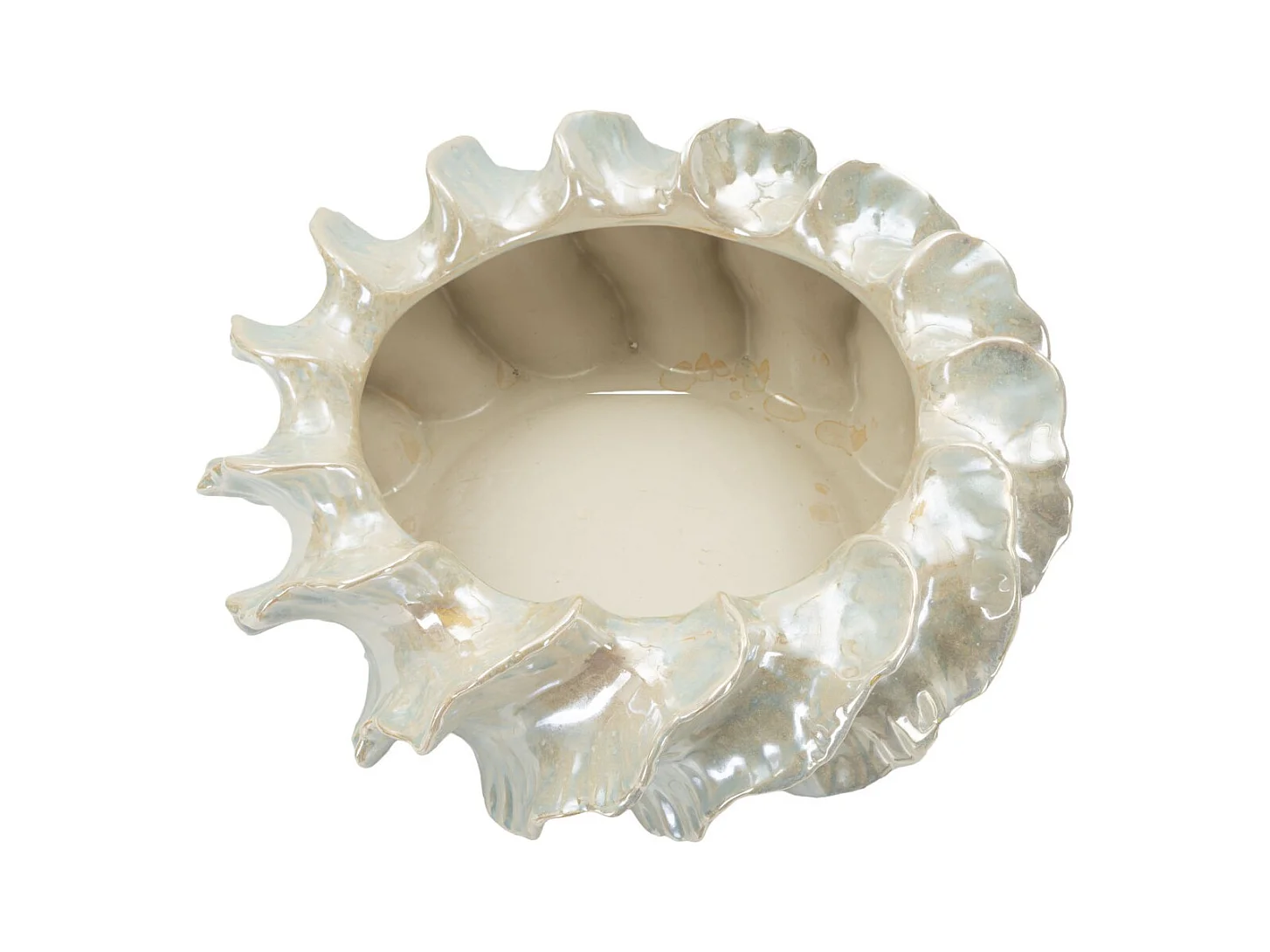 Vase Décoratif MF826, Blanc, 43x43x16 cm, Seven Design