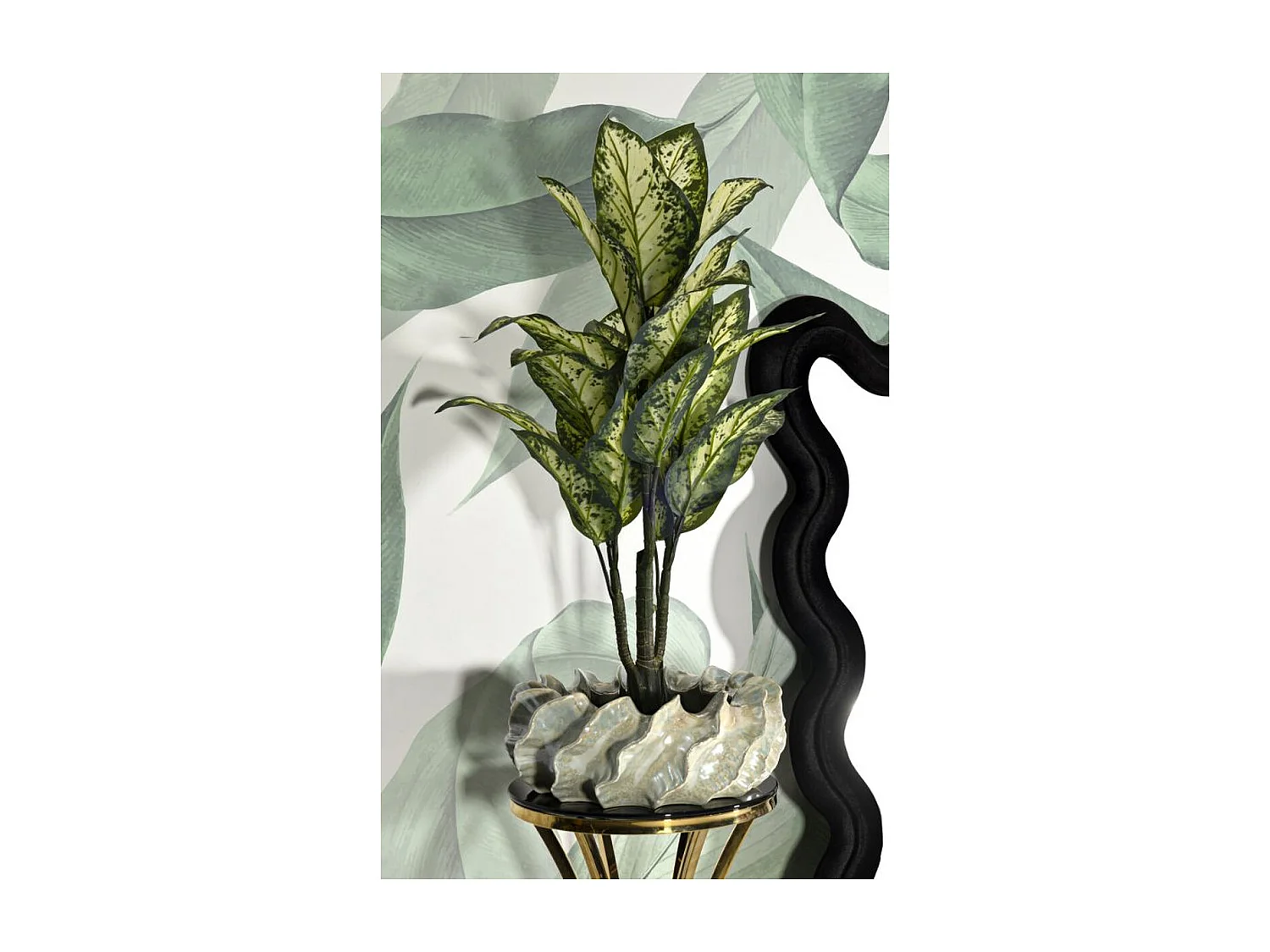 Vase Décoratif MF826, Blanc, 43x43x16 cm, Seven Design