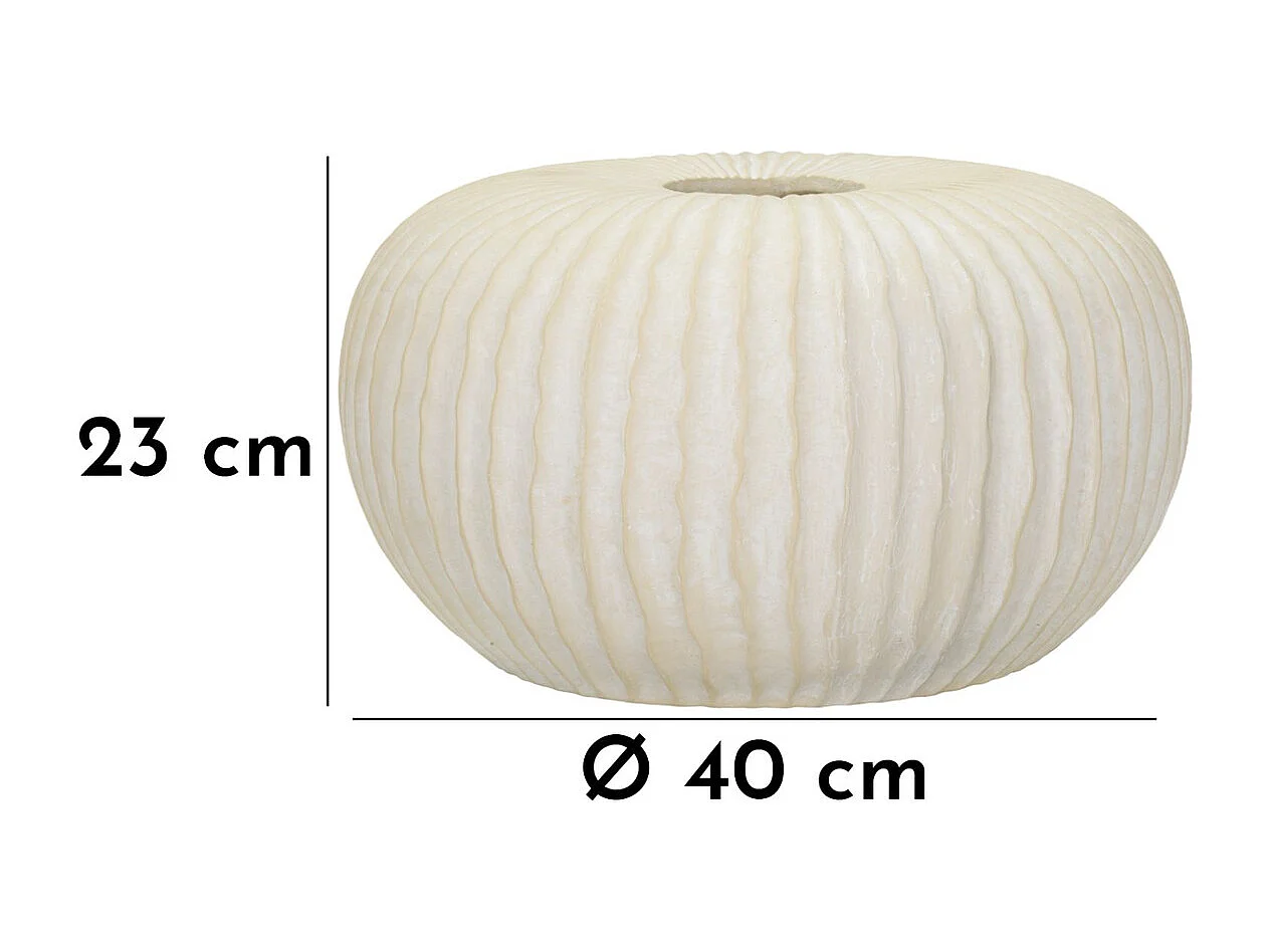 Vase Décoratif MF817, Beige, 40x40x23 cm, Epikasa