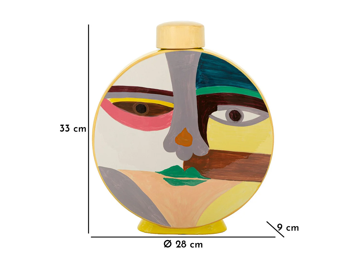 Wazon Dekoracyjny MF839, Wielokolorowy, 28x9x33 cm, Seven Design