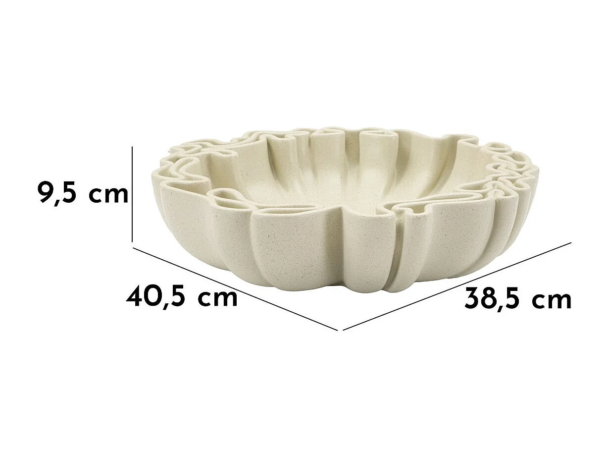 Plateau MF857, Beige, 40,5x38,5x9,5 cm, Seven Design