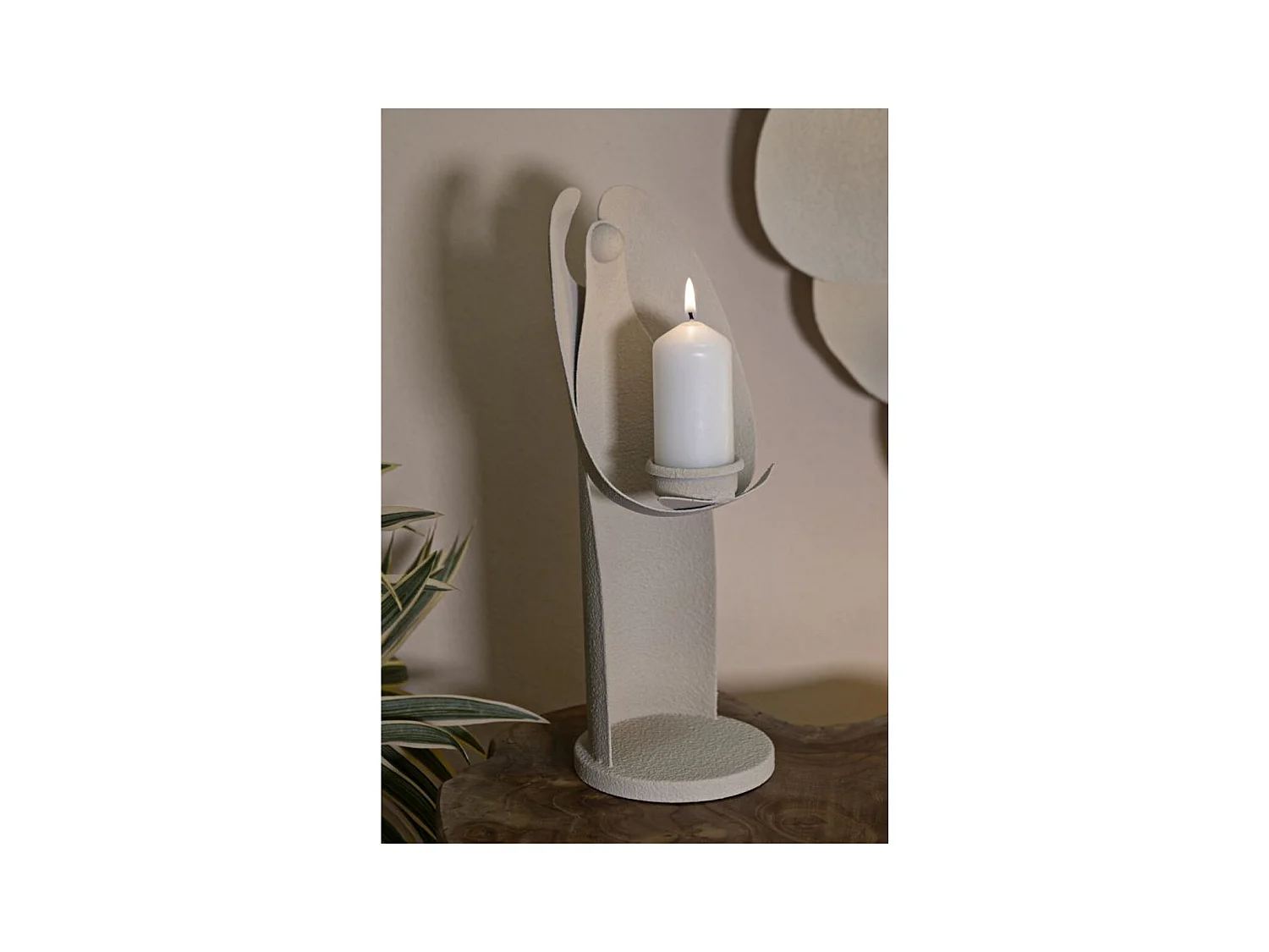 Bougeoir MF747, Beige, 12,5x10x30 cm, Epikasa