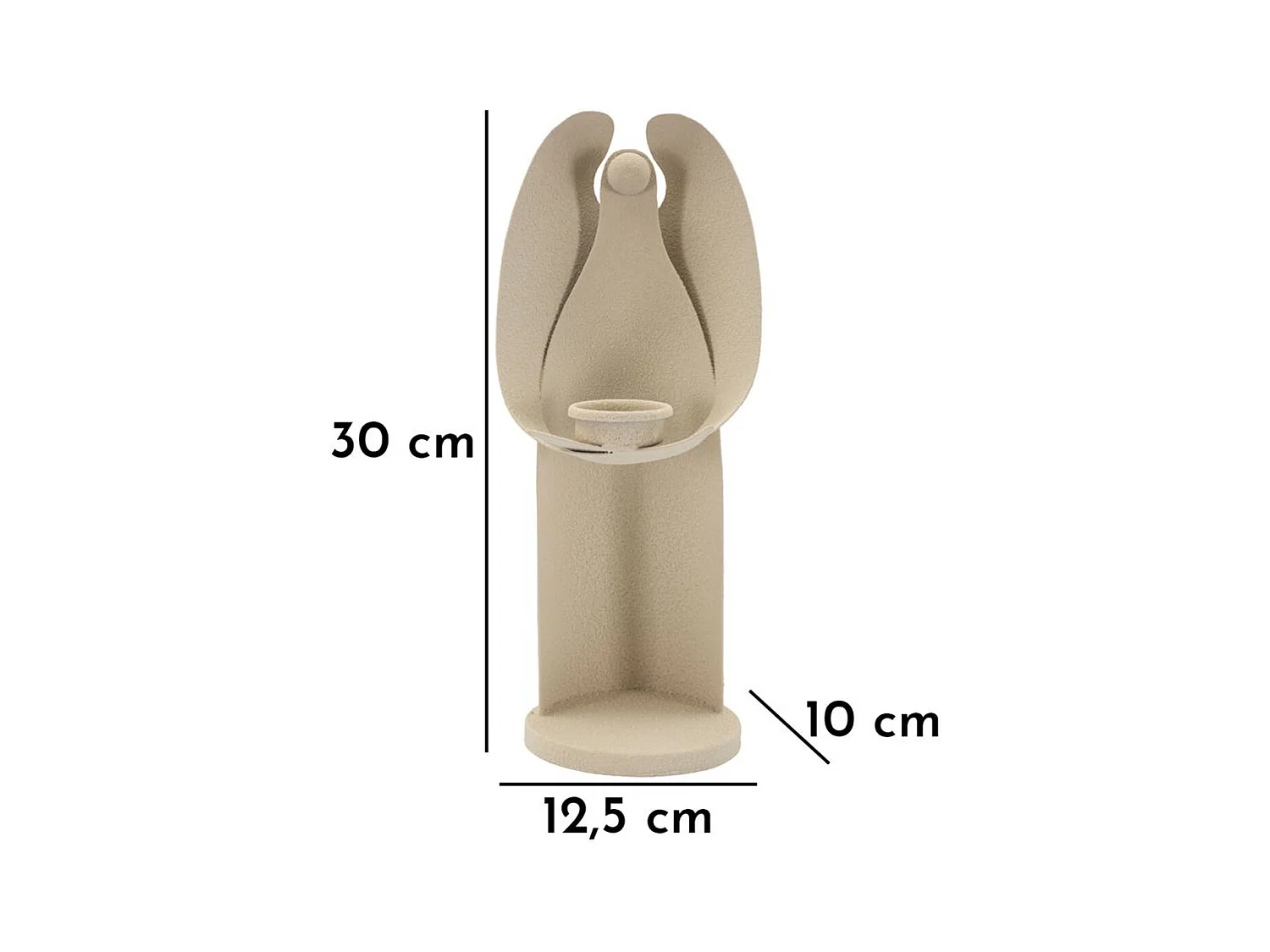 Bougeoir MF747, Beige, 12,5x10x30 cm, Epikasa