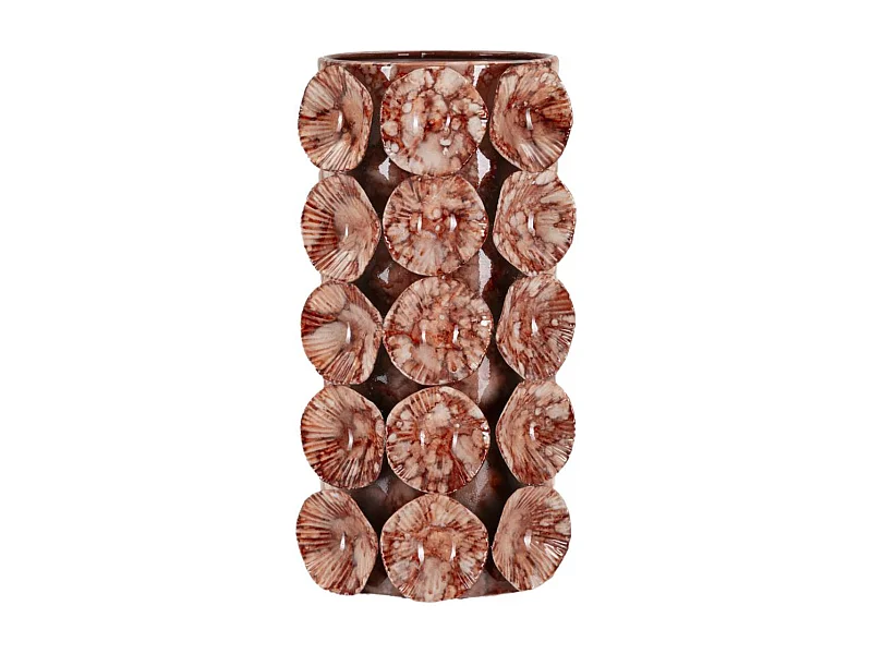 Vaso Decorativo MF854, Giallo, 12,5x12,5x24 cm, Epikasa