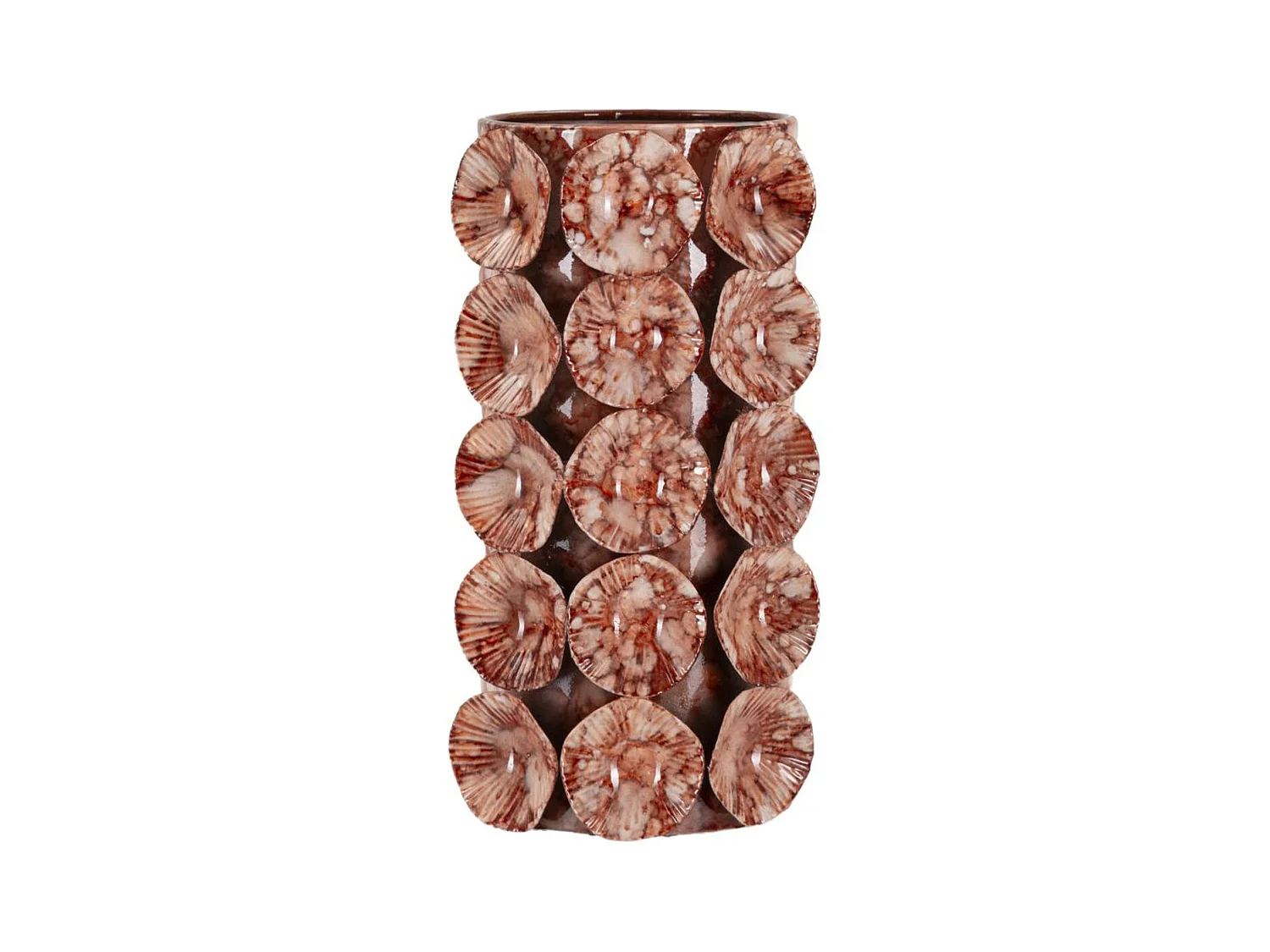 Vase Décoratif MF854, Jaune, 12,5x12,5x24 cm, Seven Design