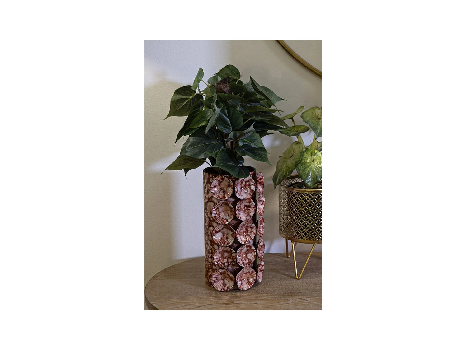 Vase Décoratif MF854, Jaune, 12,5x12,5x24 cm, Seven Design