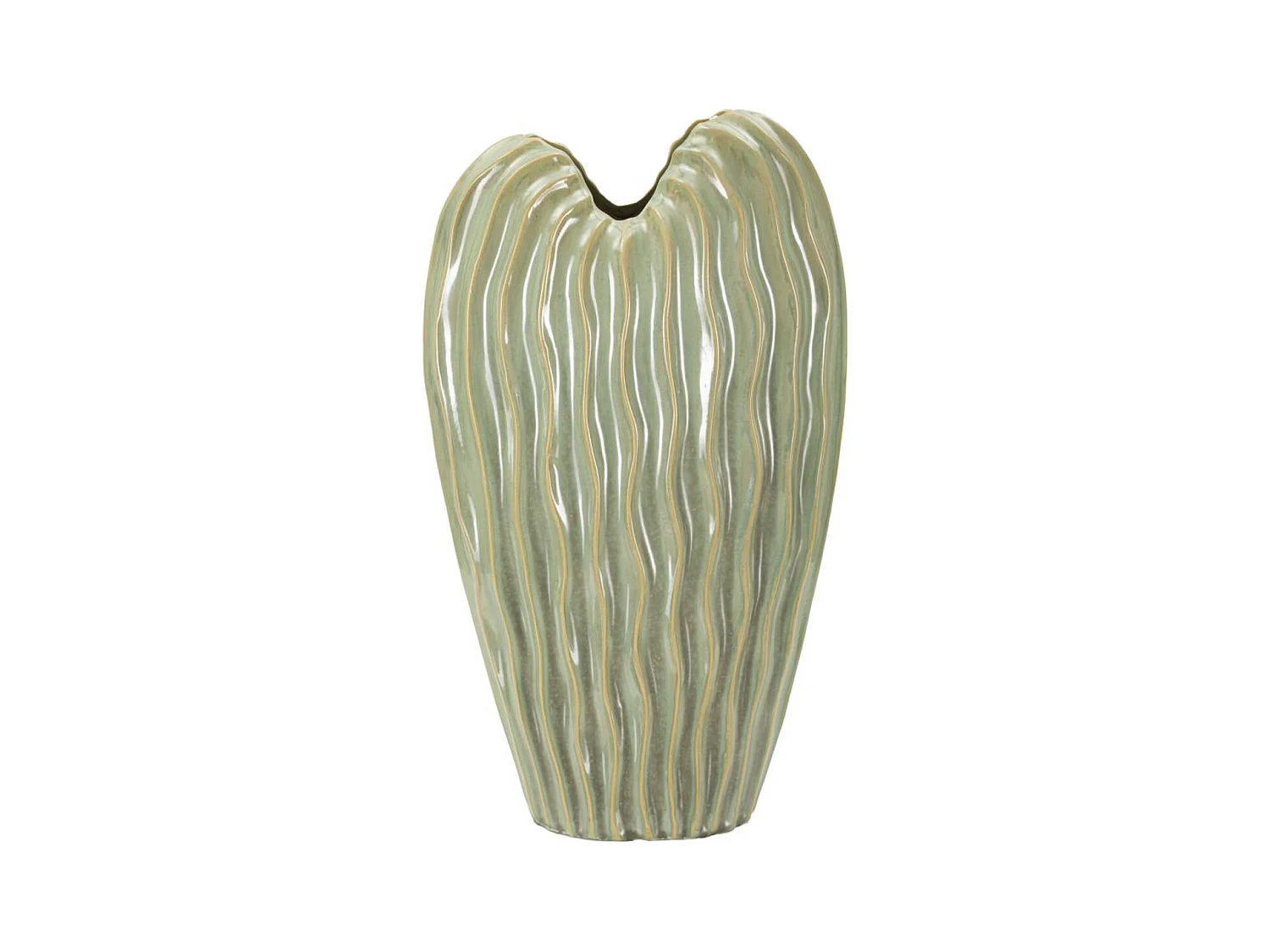 Vase Décoratif MF822, Vert, 27x14x46,5 cm, Seven Design