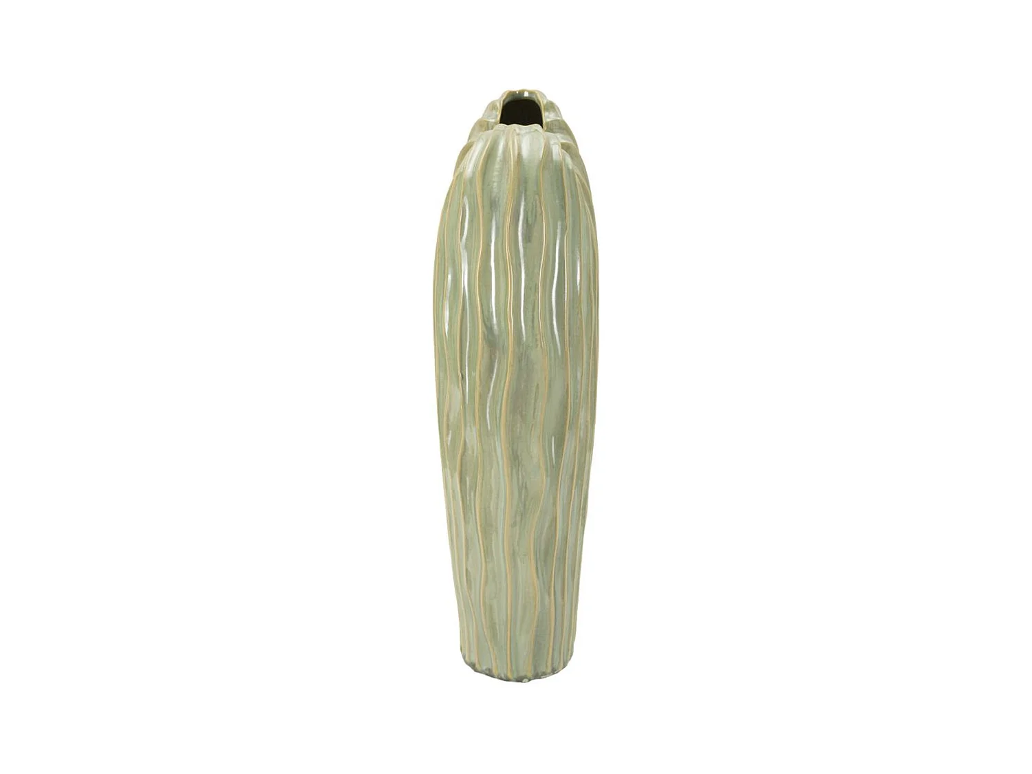 Vase Décoratif MF822, Vert, 27x14x46,5 cm, Seven Design