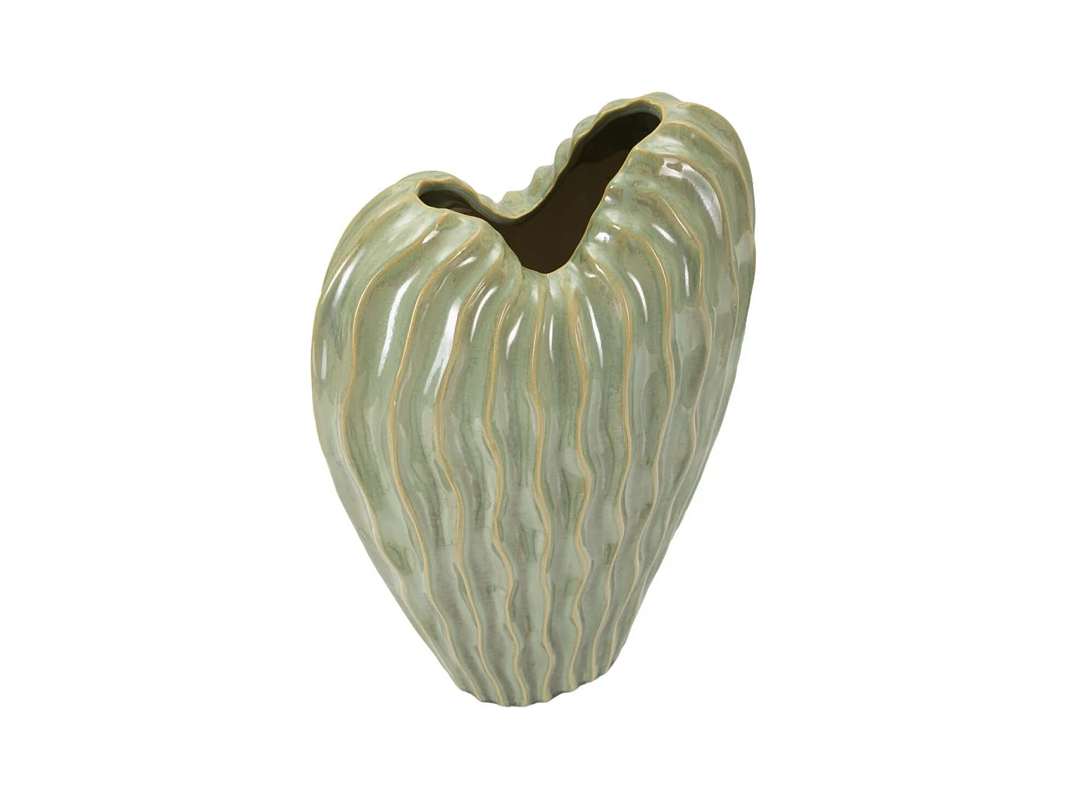 Vase Décoratif MF822, Vert, 27x14x46,5 cm, Seven Design
