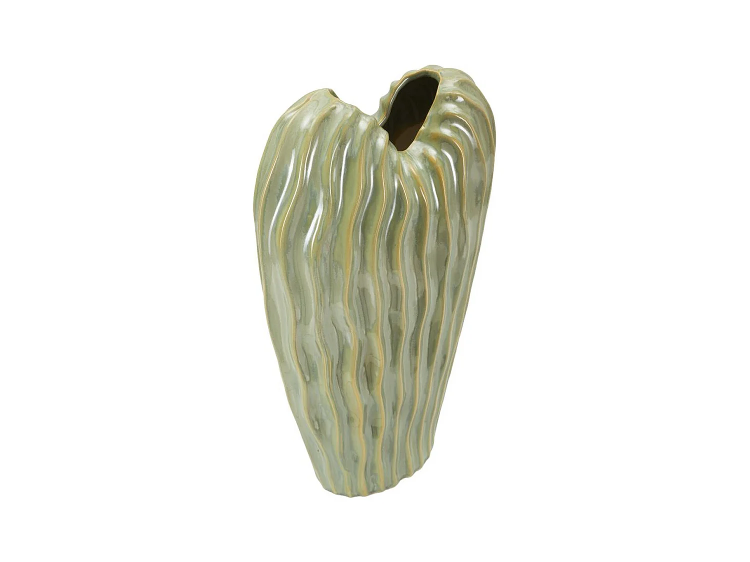 Vase Décoratif MF840, Vert, 22x10x39 cm, Seven Design