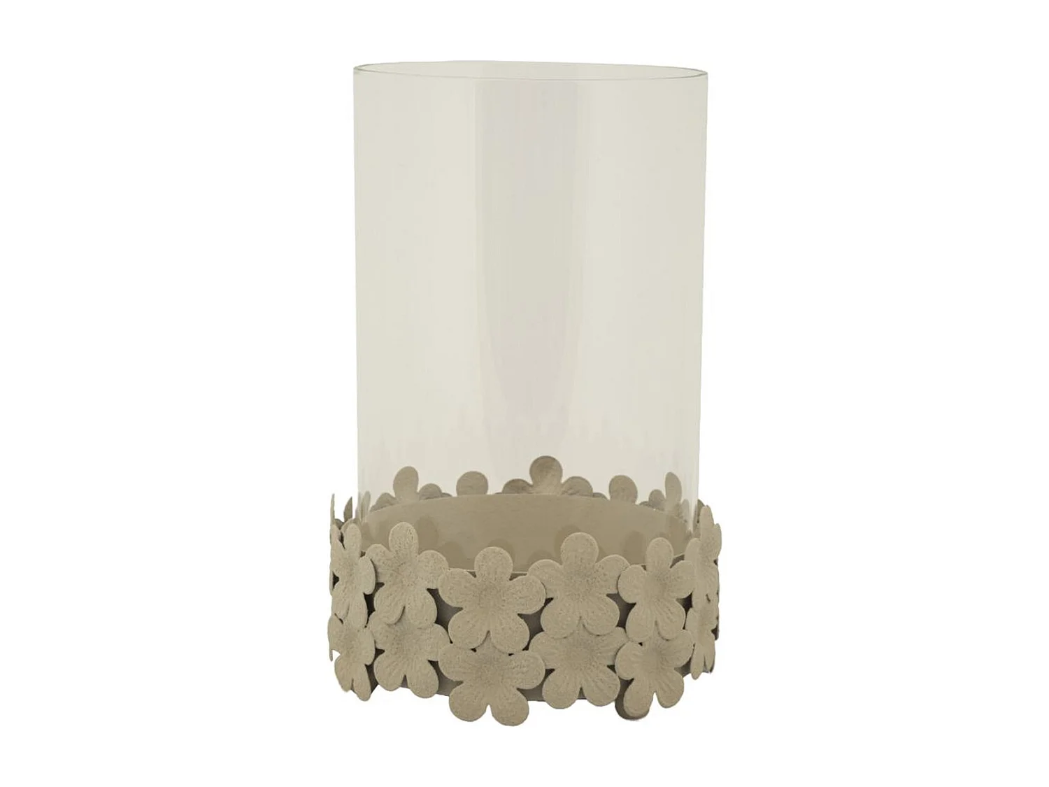 Świecznik MF744, Beżowy, 14x14x21 cm, Seven Design