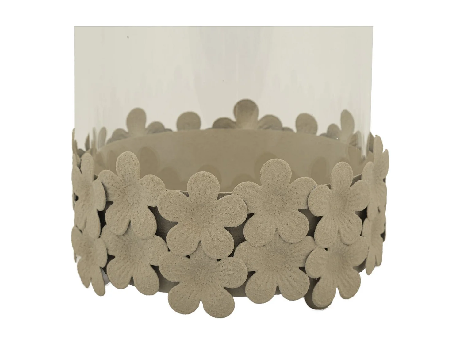 Świecznik MF744, Beżowy, 14x14x21 cm, Seven Design