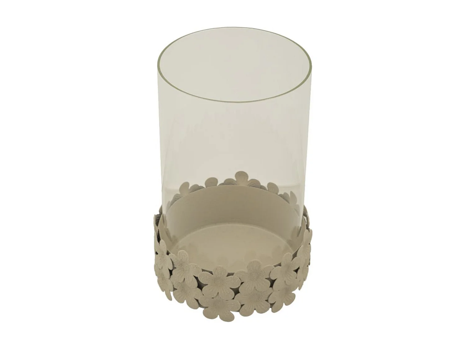 Świecznik MF744, Beżowy, 14x14x21 cm, Seven Design