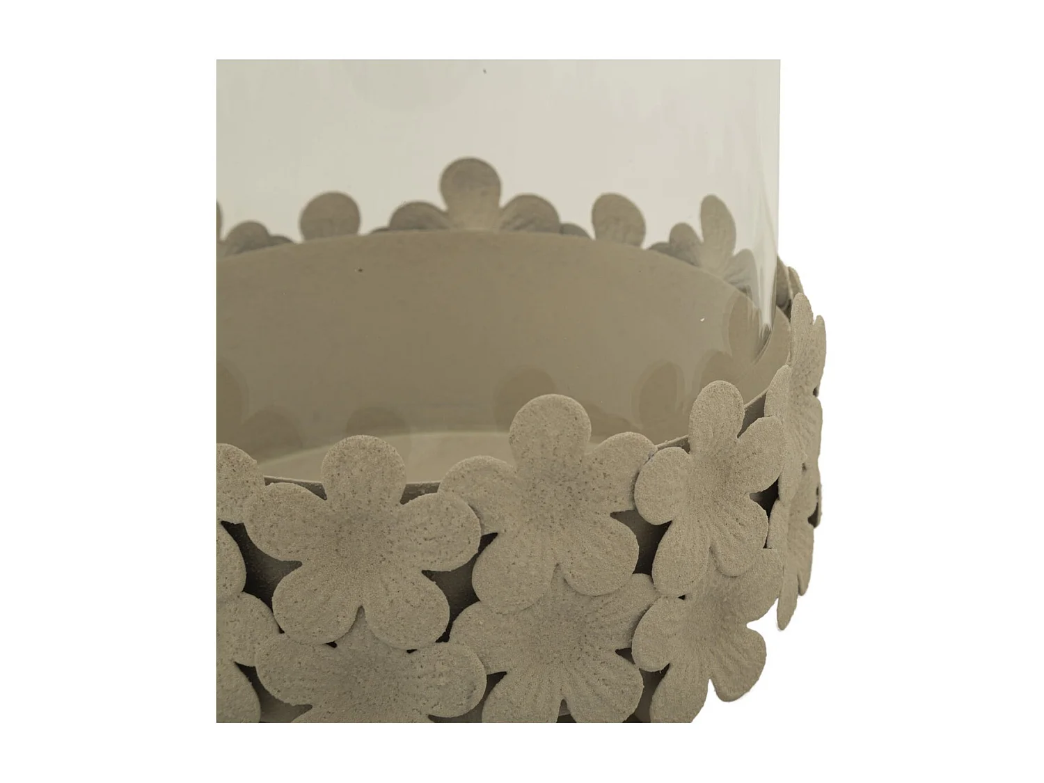 Świecznik MF744, Beżowy, 14x14x21 cm, Seven Design