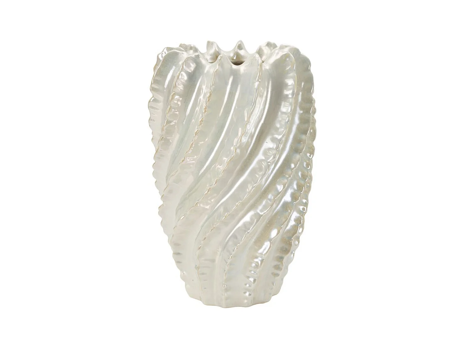 Decoratieve Vaas MF812, Wit, 30x30x48 cm, Seven Design