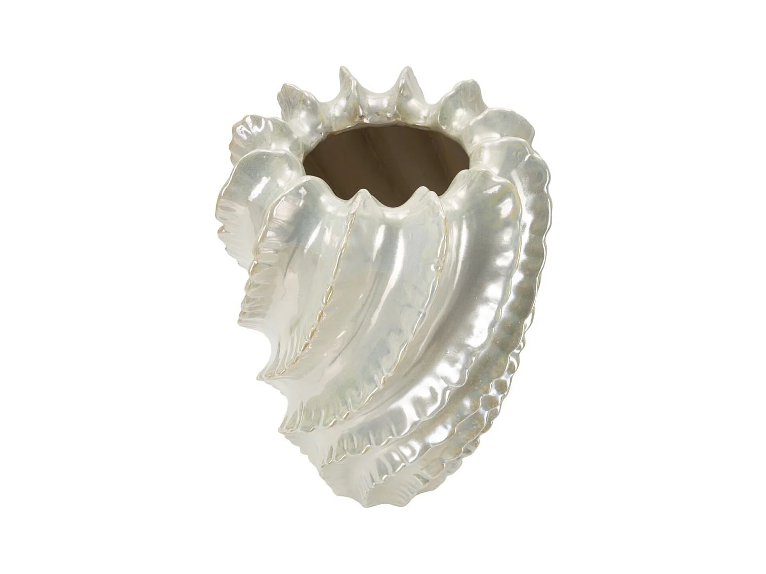 Decoratieve Vaas MF812, Wit, 30x30x48 cm, Seven Design