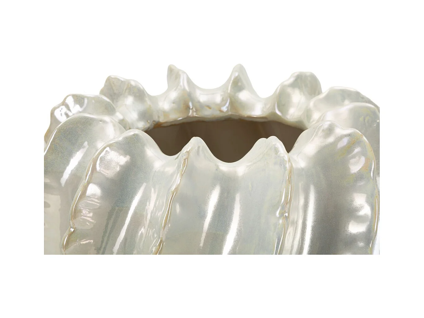 Decoratieve Vaas MF812, Wit, 30x30x48 cm, Seven Design