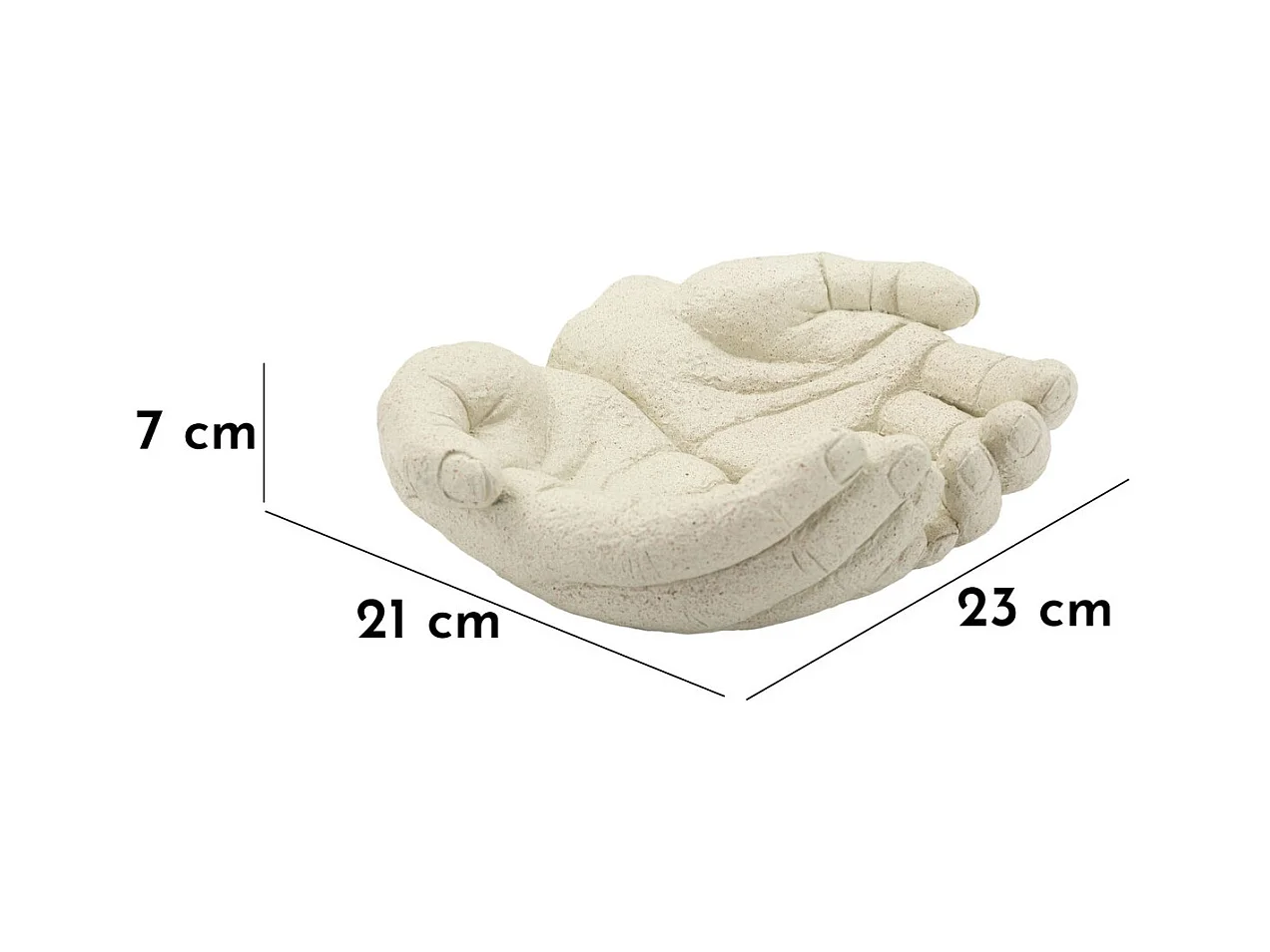 Plateau Mains, Beige, 22,7x20x7,3 cm, Epikasa