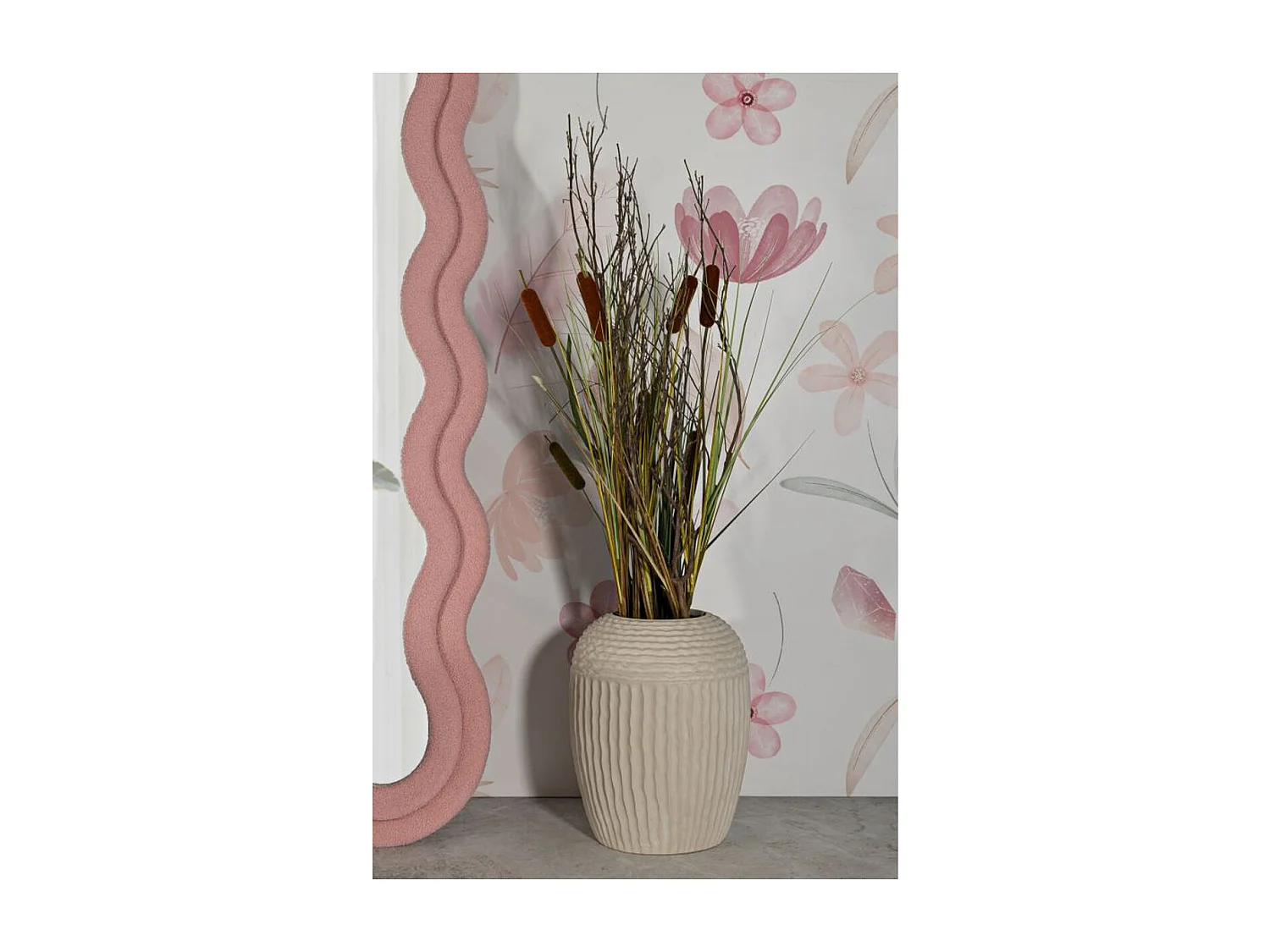 Vase Décoratif MF818, Beige, 30x30x38,5 cm, Epikasa