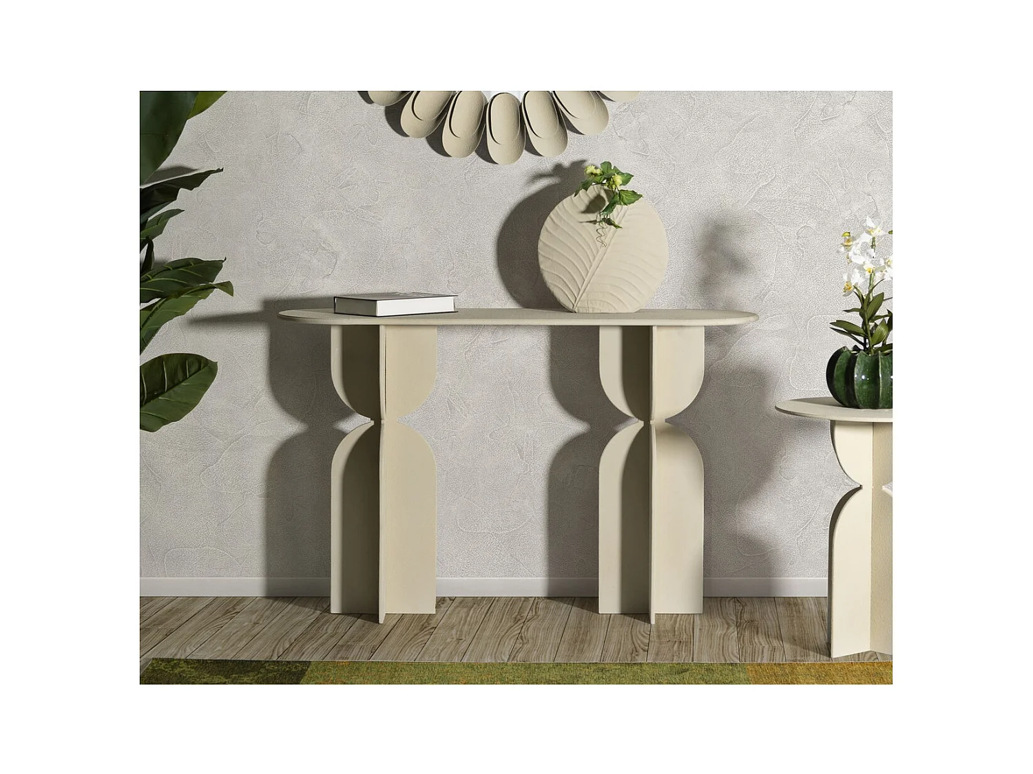 Stolik Konsolowy MF759, Beżowy, 120x40x75,5 cm, Epikasa