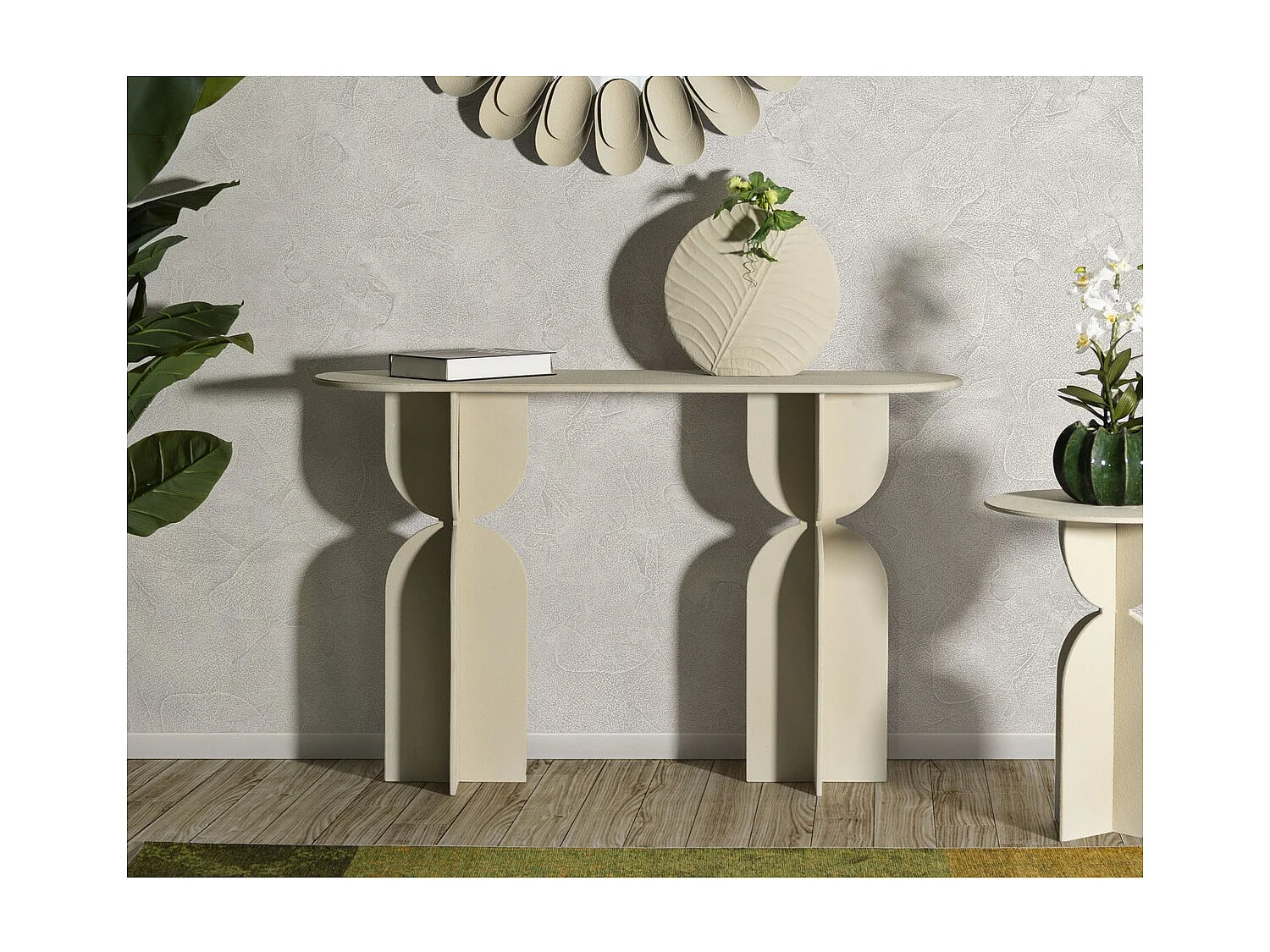 Table Console Marlowe, Beige, 120x40x75,5 cm, Seven Design