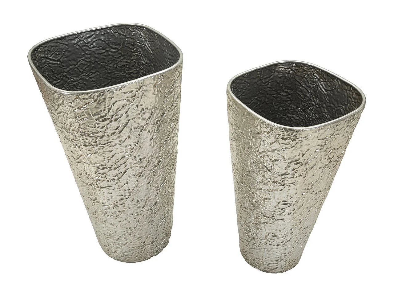 Set van 3 Decoratieve Potten MF774, Zilver, 41x41x80,5 cm, Seven Design