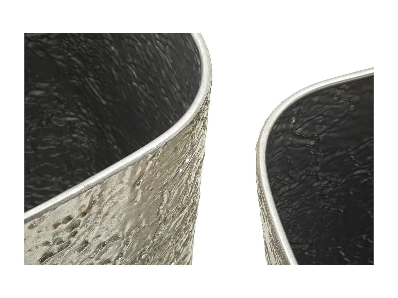 Set van 3 Decoratieve Potten MF774, Zilver, 41x41x80,5 cm, Seven Design