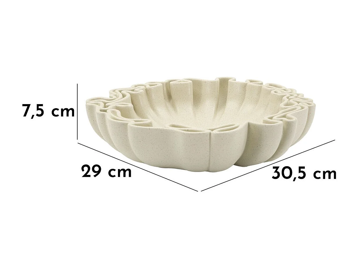 Plateau MF860, Beige, 30,5x29x7,5 cm, Seven Design