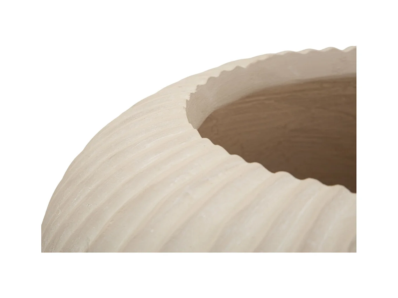 Vase Décoratif MF829, Beige, 35x35x18 cm, Seven Design