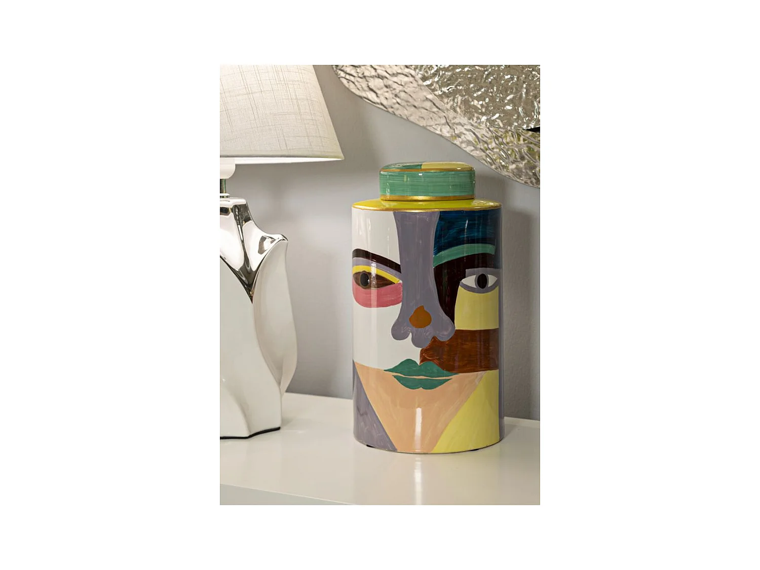 Vase Décoratif MF837, Rouge, 19x19x33 cm, Seven Design