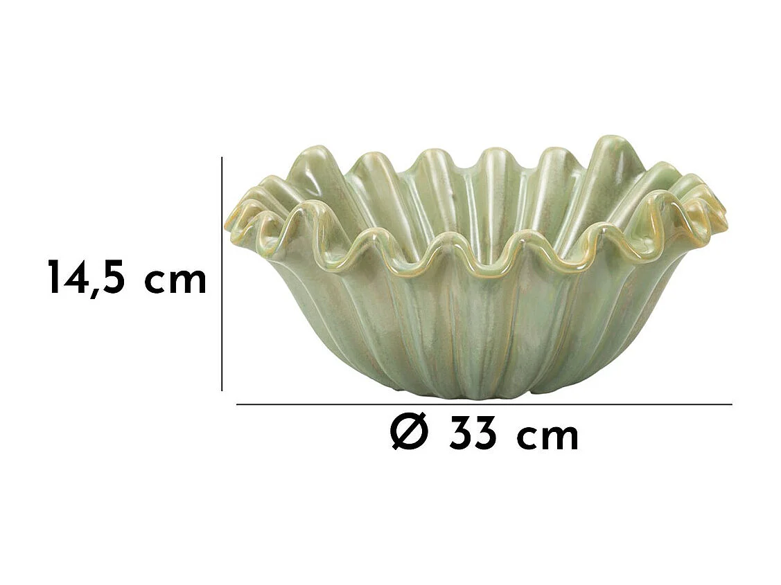 Plateau MF856, Vert, 33x33x14,5 cm, Seven Design