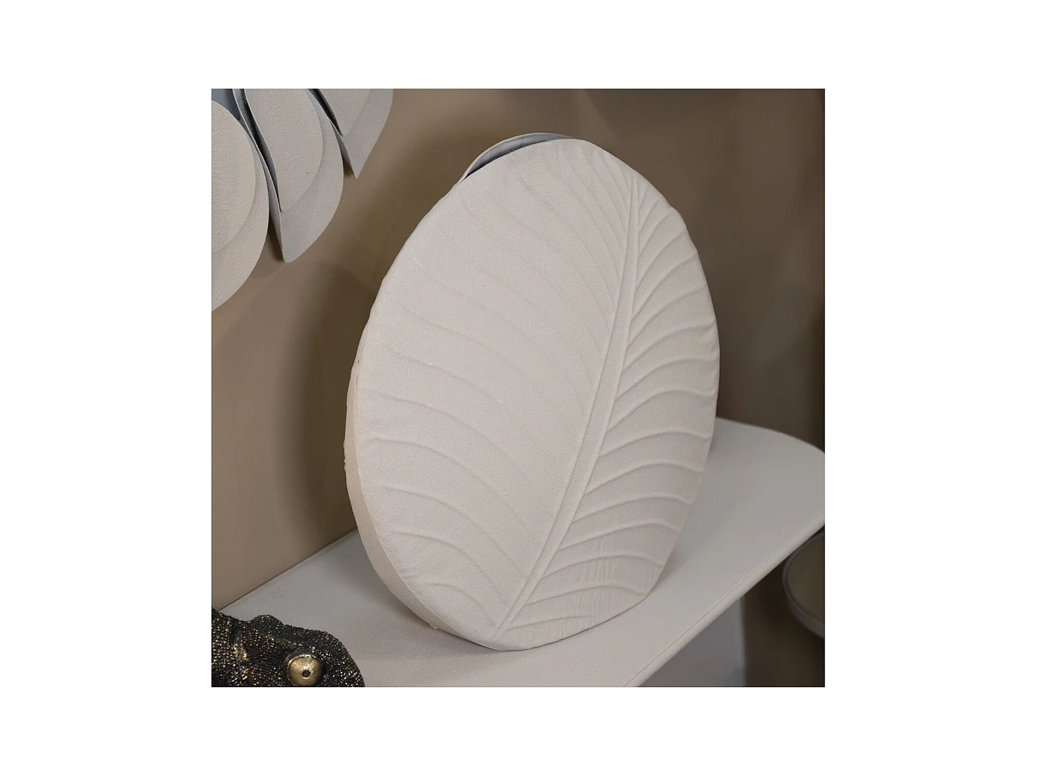 Vaso Decorativo MF833, Bege, 41,5x14x41,5 cm, Seven Design