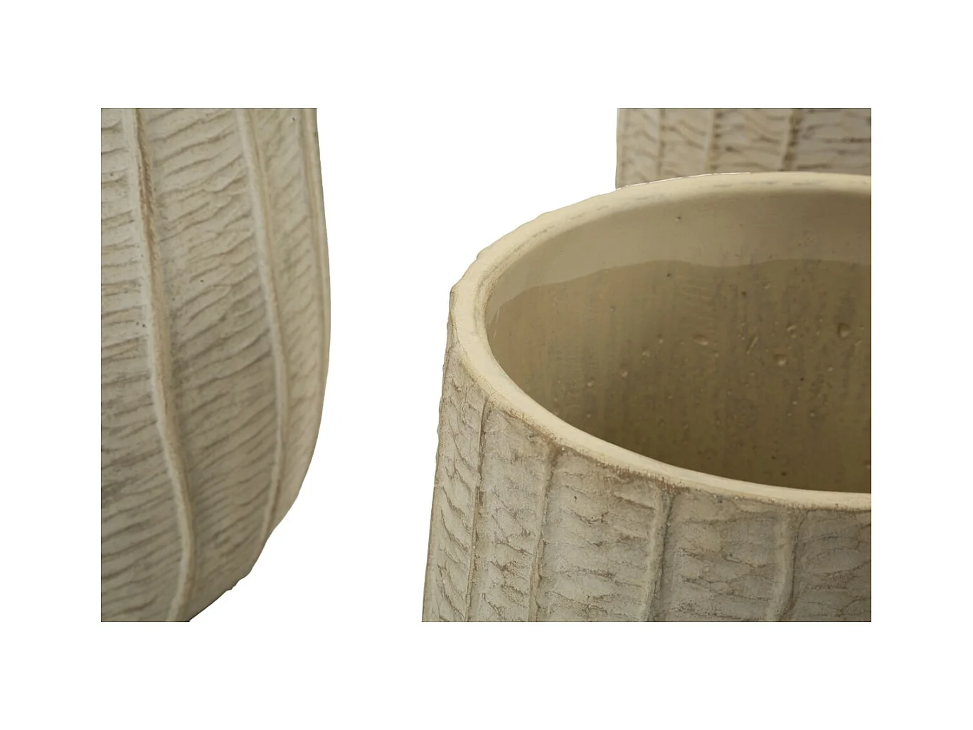 Zestaw 3 Wazony dekoracyjne MF773, Beżowy, 30,5x30,5x27 cm, Epikasa