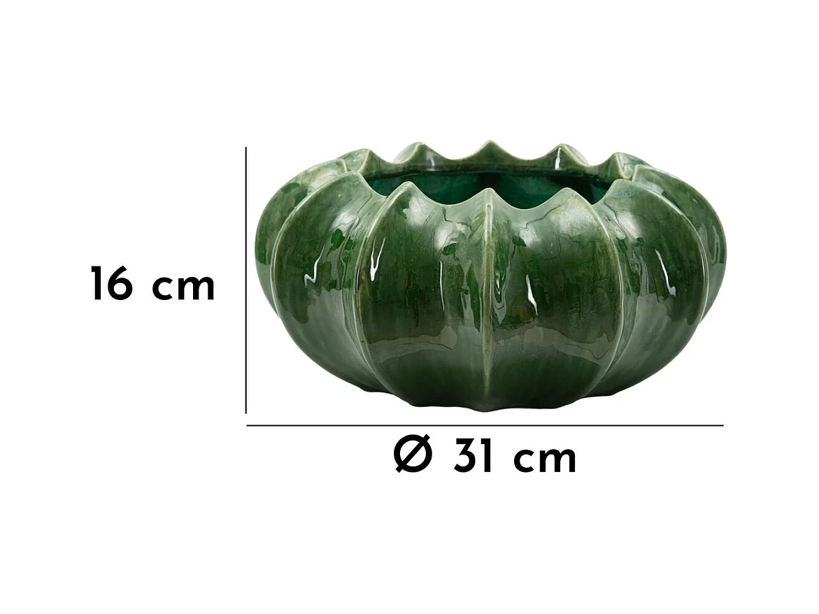 Vase Décoratif MF834, Vert, 31x31x16 cm, Seven Design