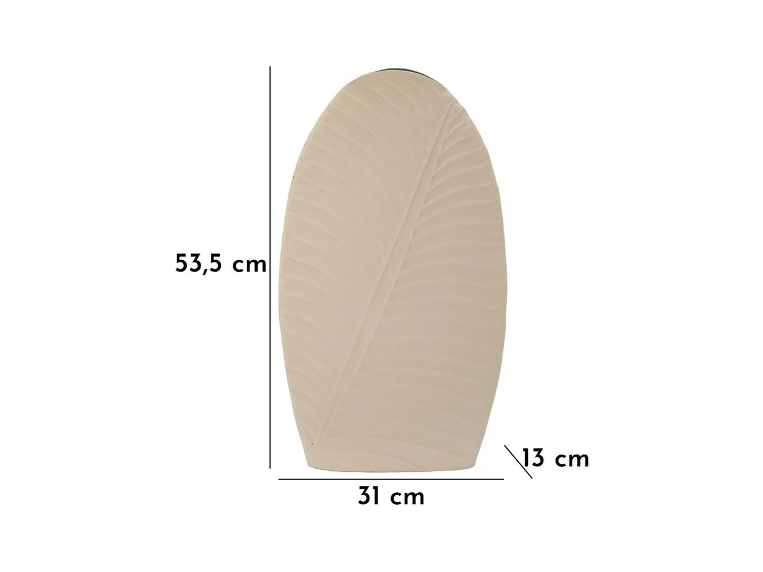 Vase Décoratif MF830, Beige, 31x13x53,5 cm, Seven Design
