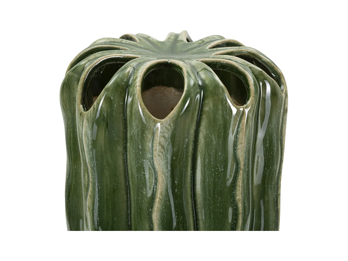 Vase Décoratif MF848, Vert, 12x12x31,5 cm, Seven Design