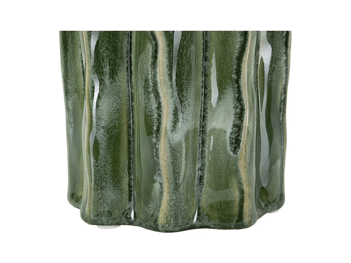 Vase Décoratif MF848, Vert, 12x12x31,5 cm, Seven Design