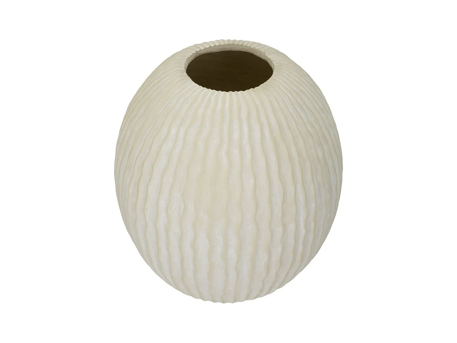 Vase Décoratif MF814, Beige, 36,5x36,5x38 cm, Epikasa