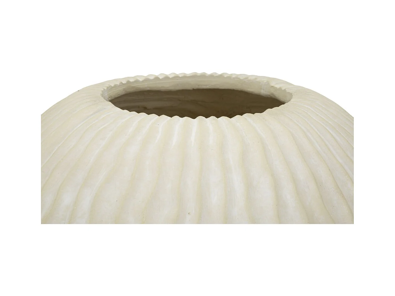 Vase Décoratif MF814, Beige, 36,5x36,5x38 cm, Epikasa