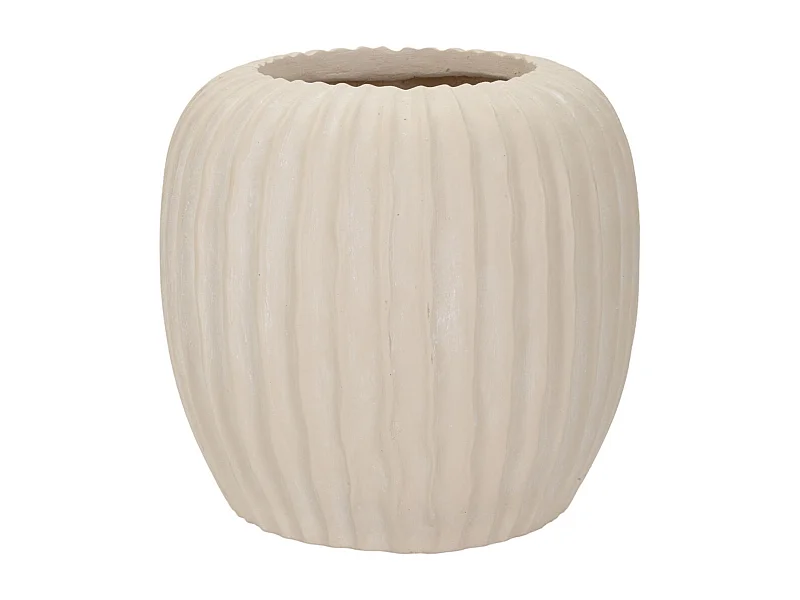 Decoratieve Vaas MF835, Beige, 26,5x26,5x26 cm, Epikasa