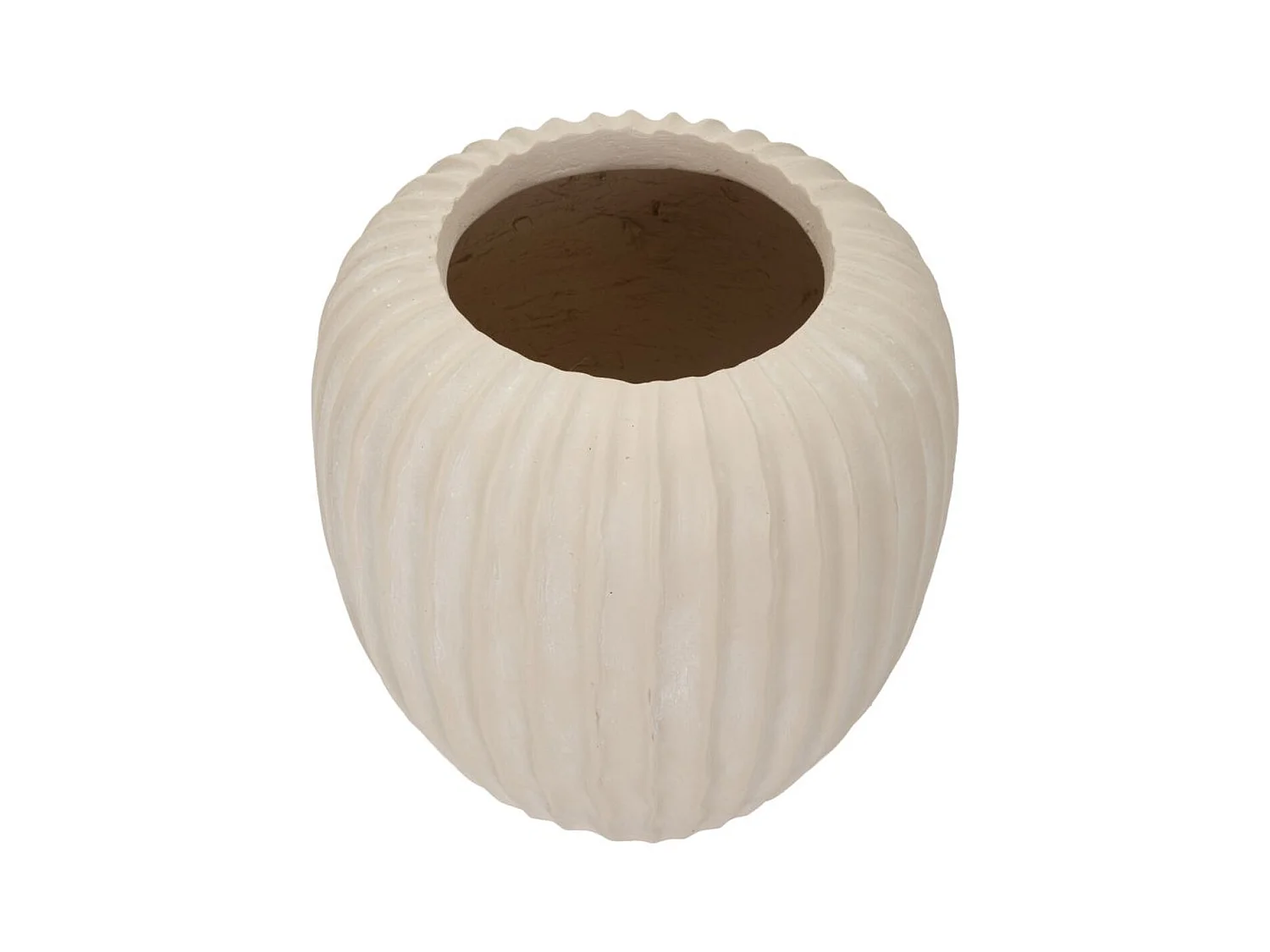 Vase Décoratif MF835, Beige, 26,5x26,5x26 cm, Seven Design