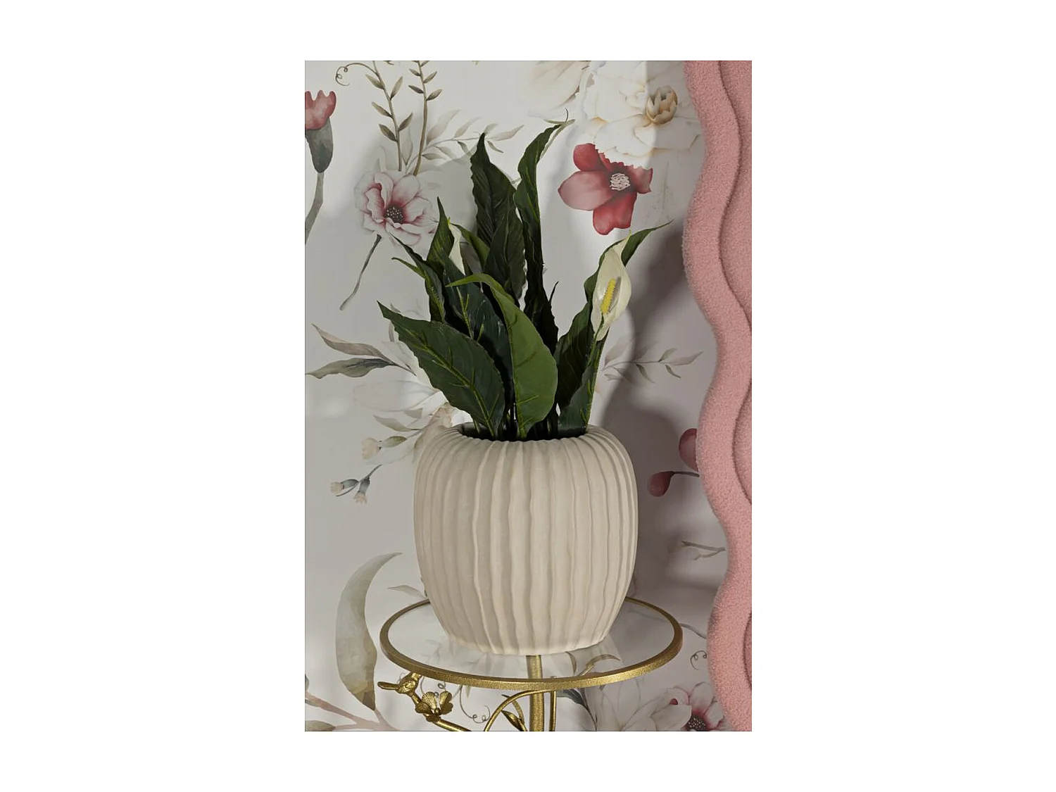 Vase Décoratif MF835, Beige, 26,5x26,5x26 cm, Seven Design