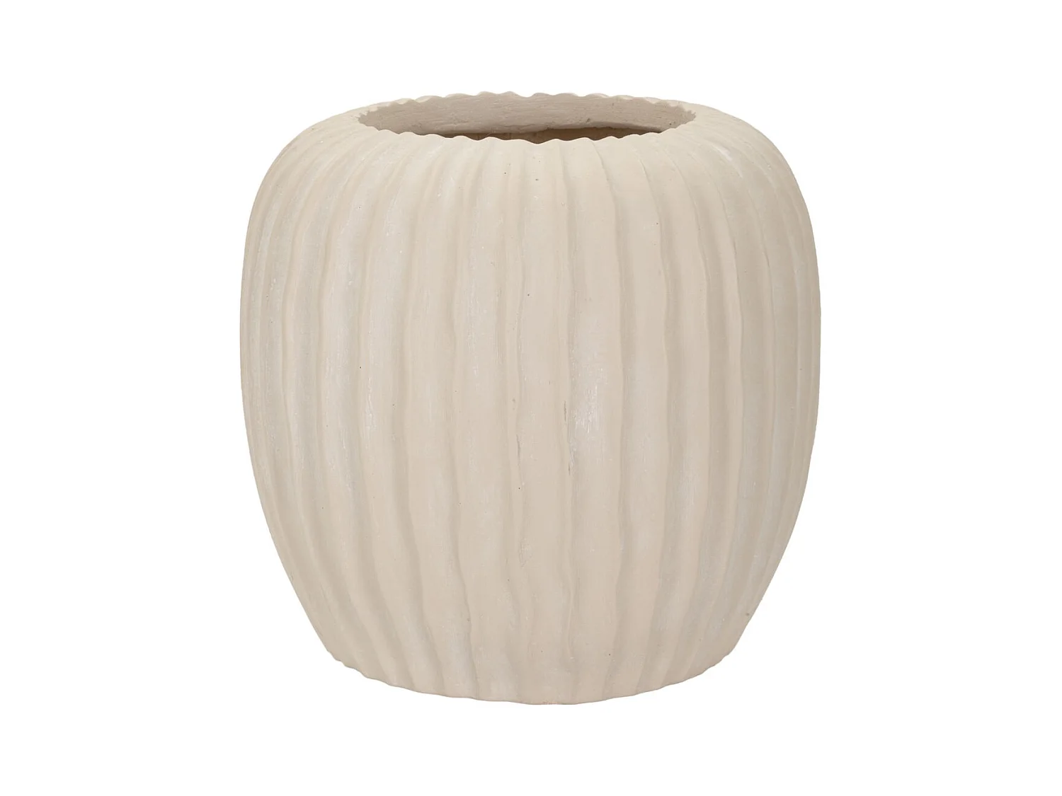 Vase Décoratif MF835, Beige, 26,5x26,5x26 cm, Epikasa