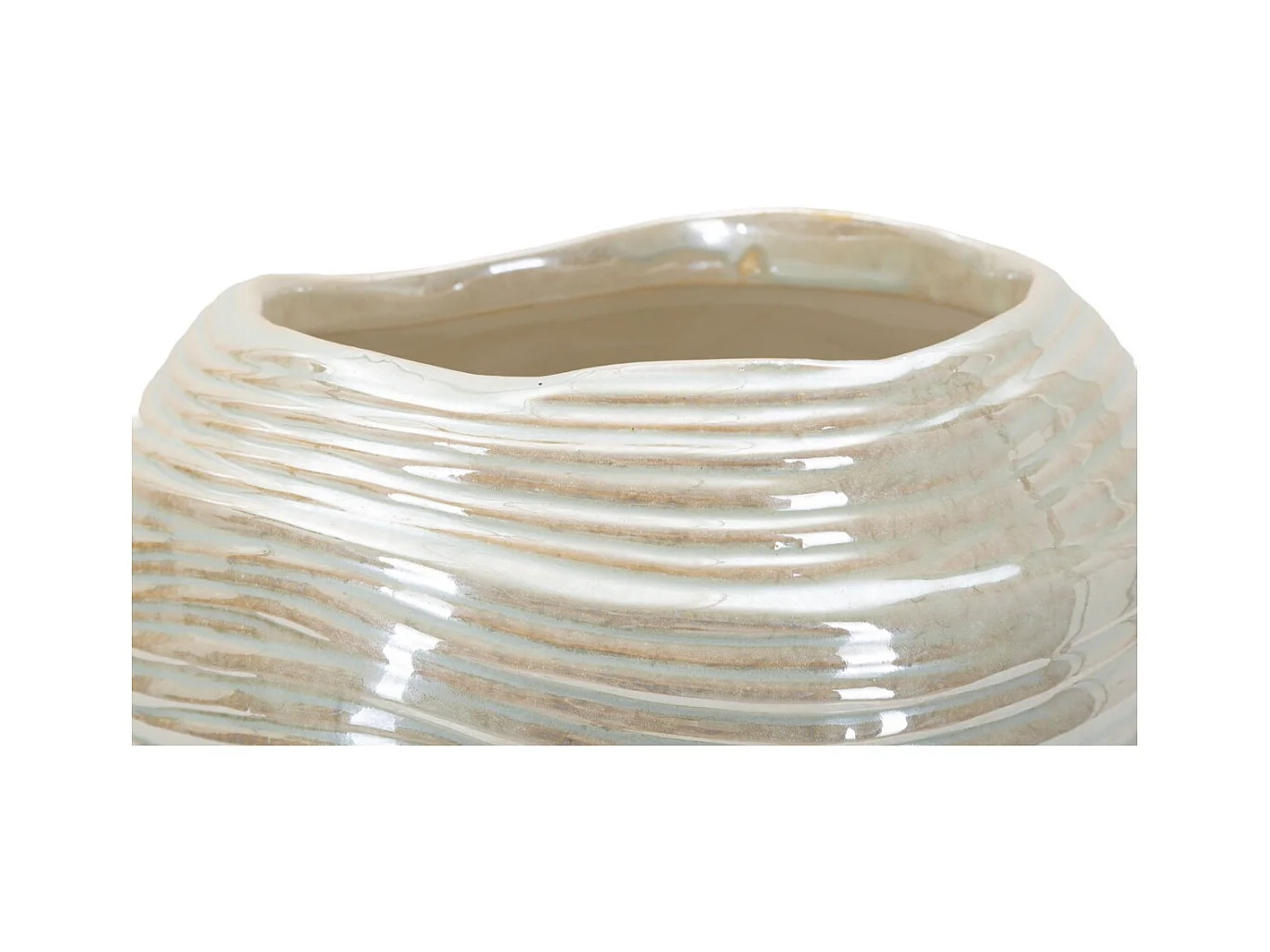 Vase Décoratif MF845, Blanc, 22x22x20 cm, Seven Design