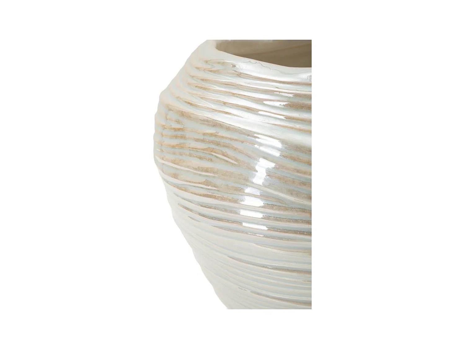 Vase Décoratif MF845, Blanc, 22x22x20 cm, Seven Design