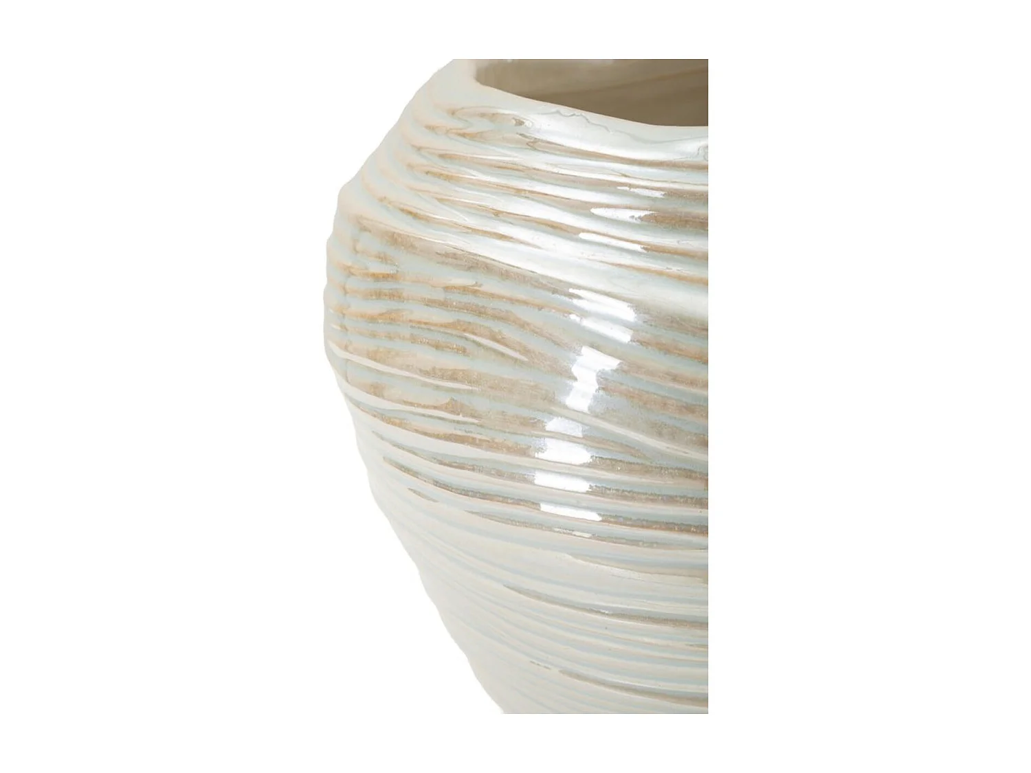 Vase Décoratif MF845, Blanc, 22x22x20 cm, Seven Design
