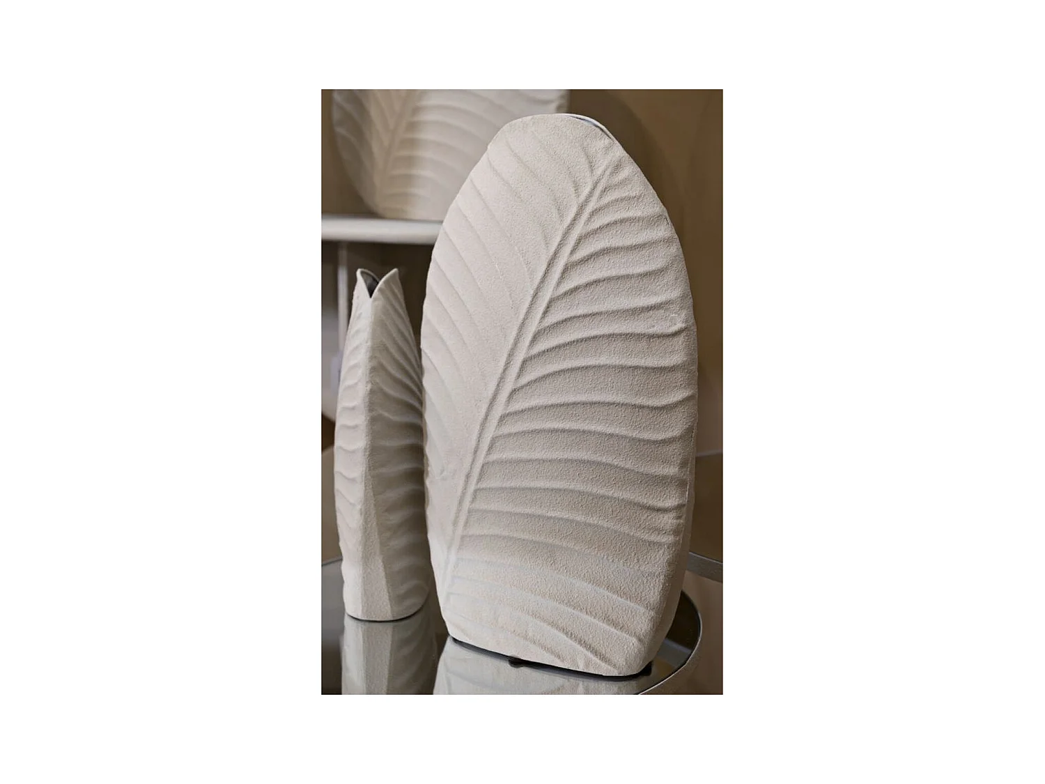 Vase Décoratif MF809, Beige, 26x11x41 cm, Seven Design